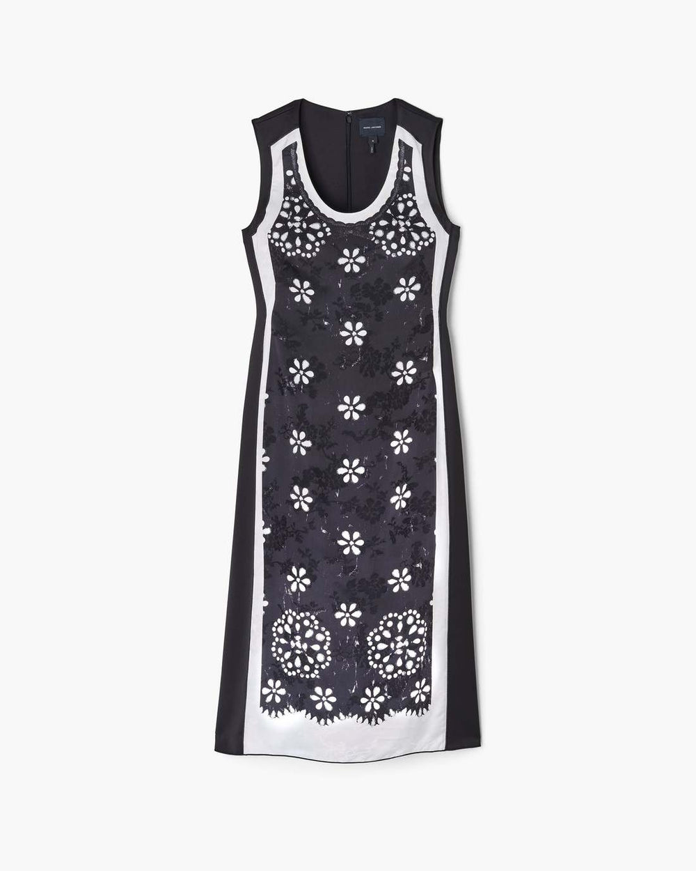 Trompe L'Oeil Eyelet Dress Black/White