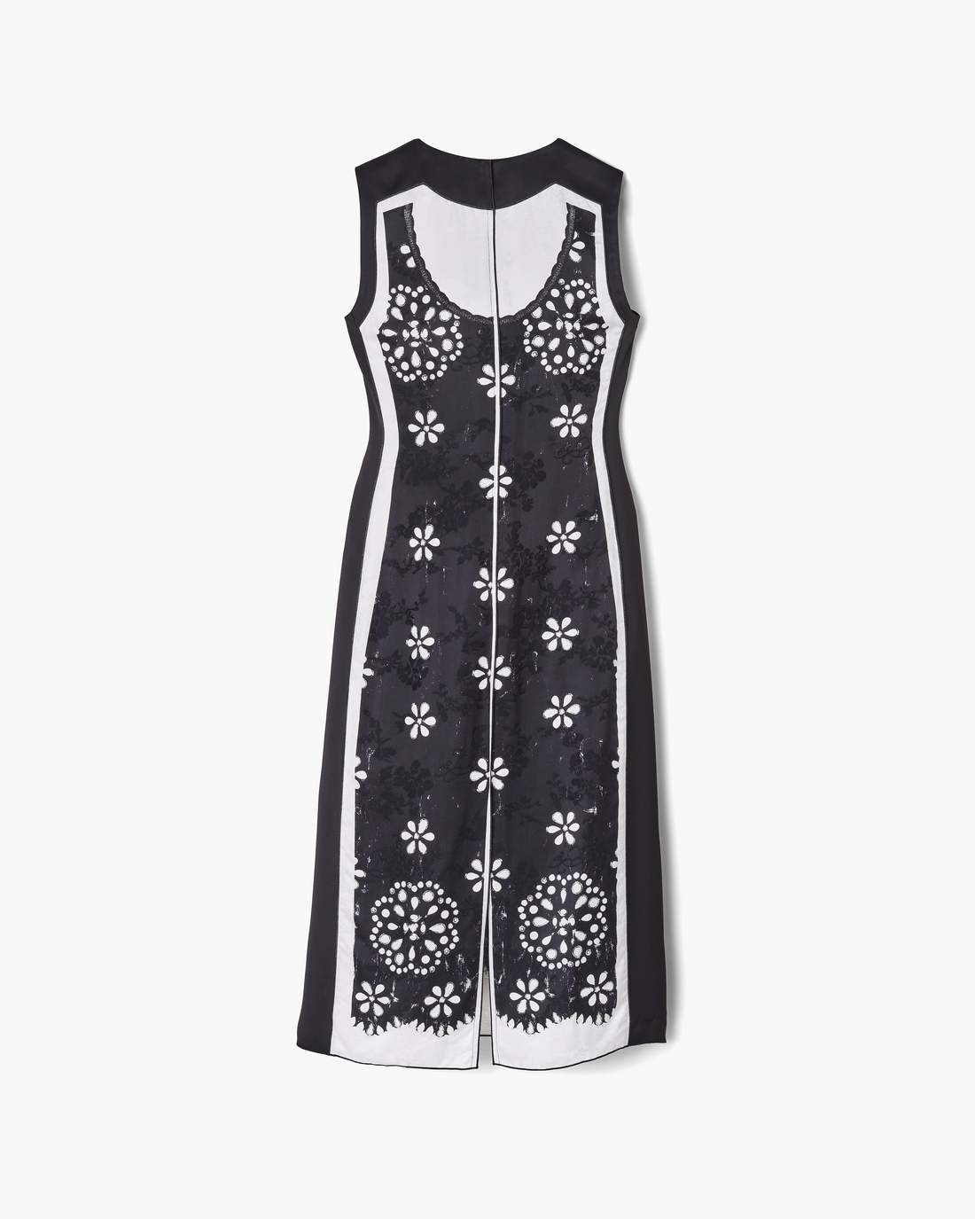Trompe L'Oeil Eyelet Dress Black/White