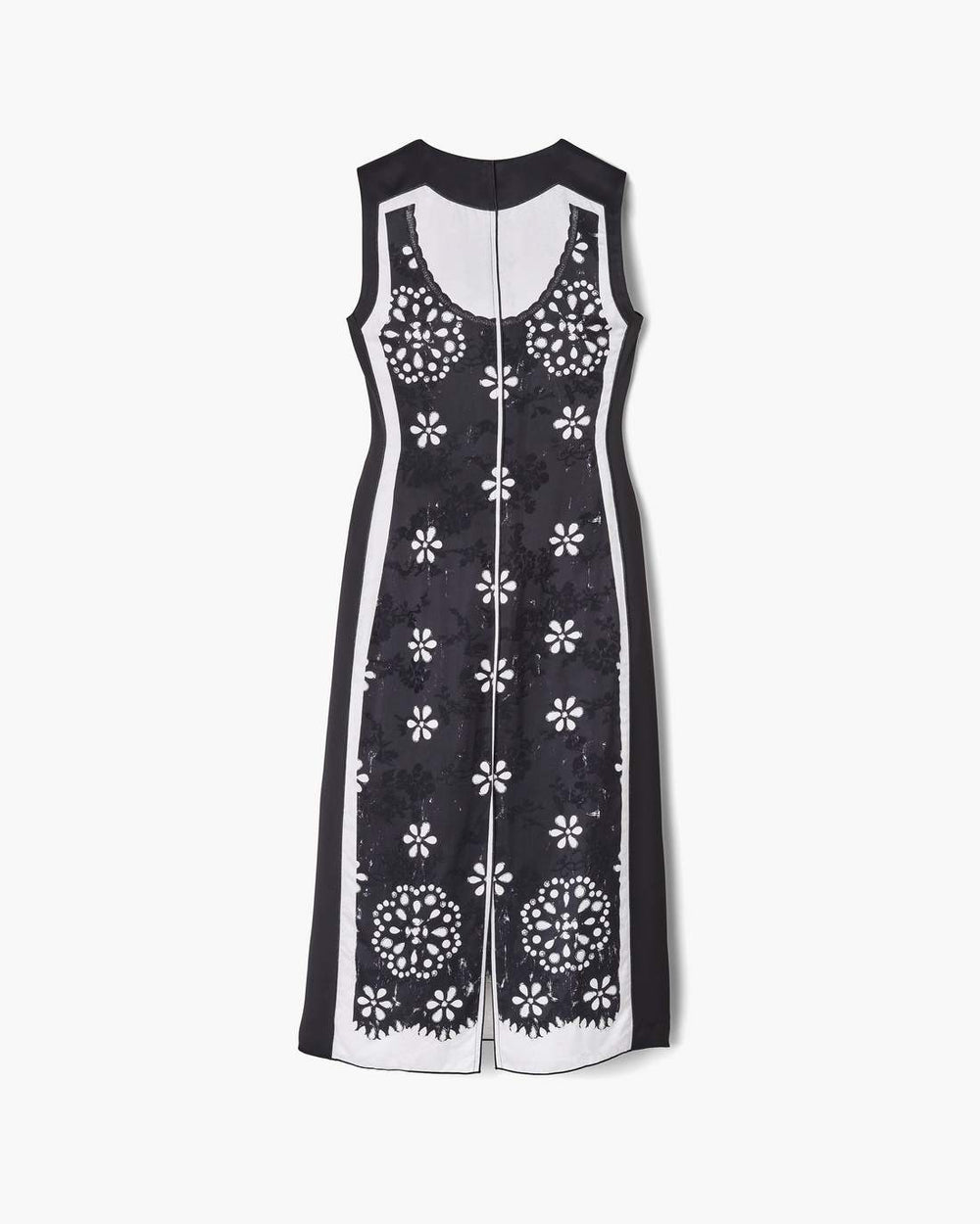 Trompe L'Oeil Eyelet Dress Black/White