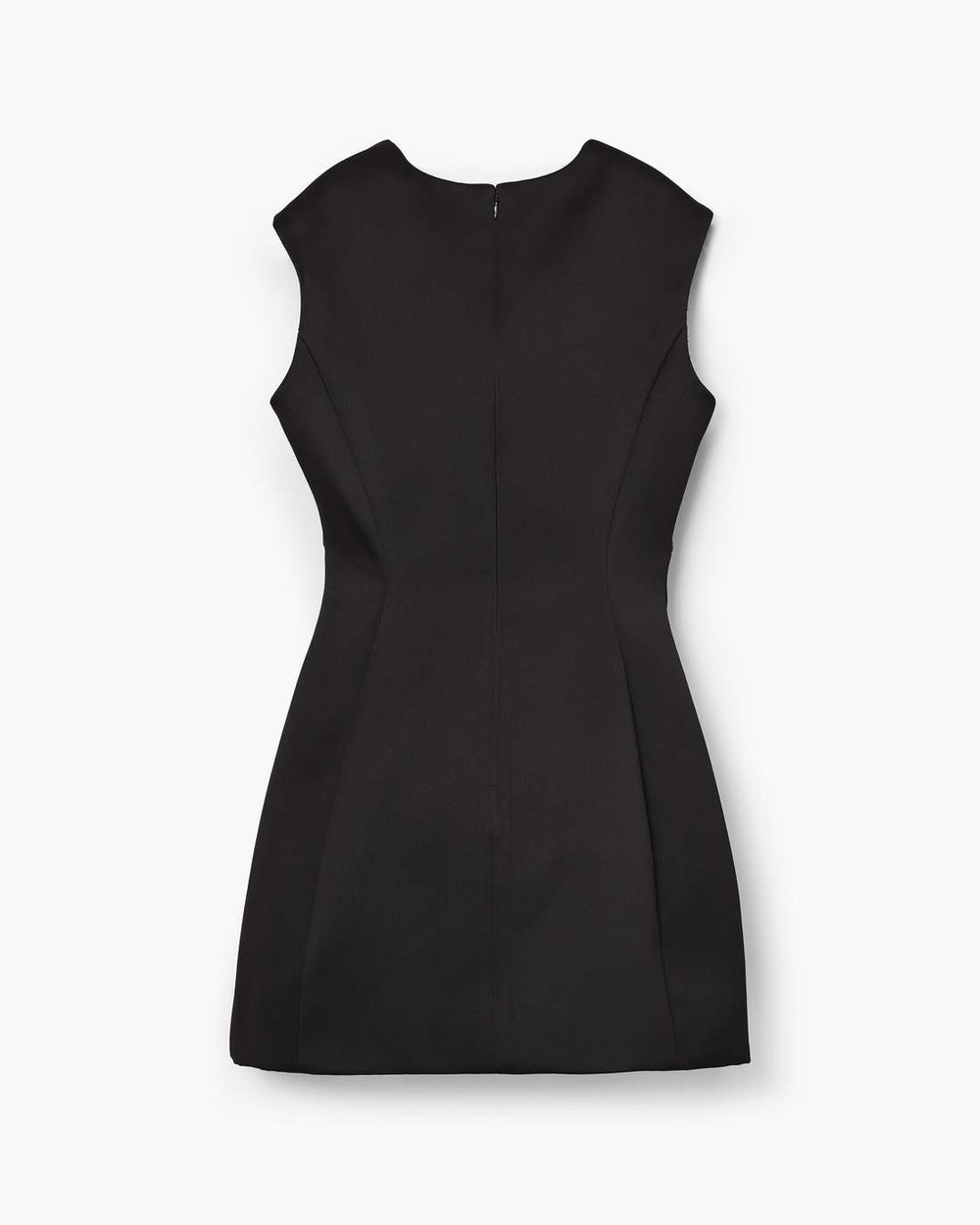 Seamed Up Satin Dress Black