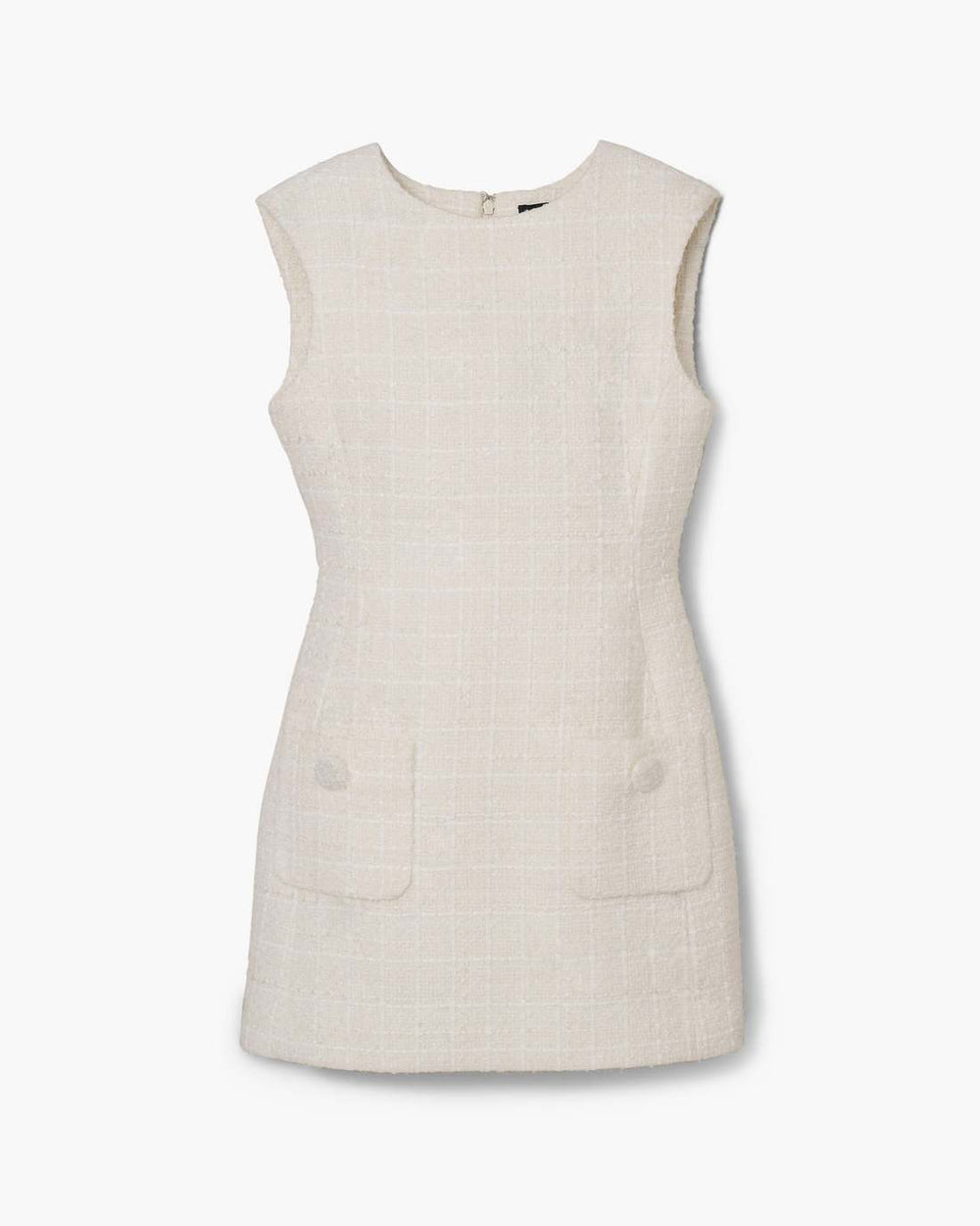 Sculptural Tweed Dress Ivory