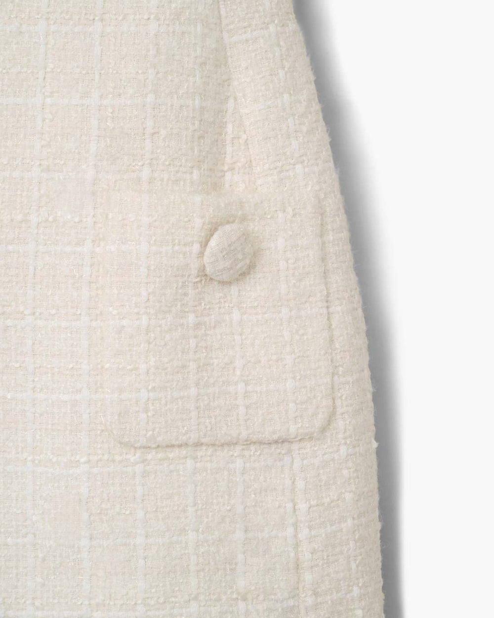 Sculptural Tweed Dress Ivory
