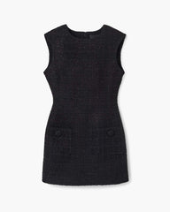 Sculptural Tweed Dress Black