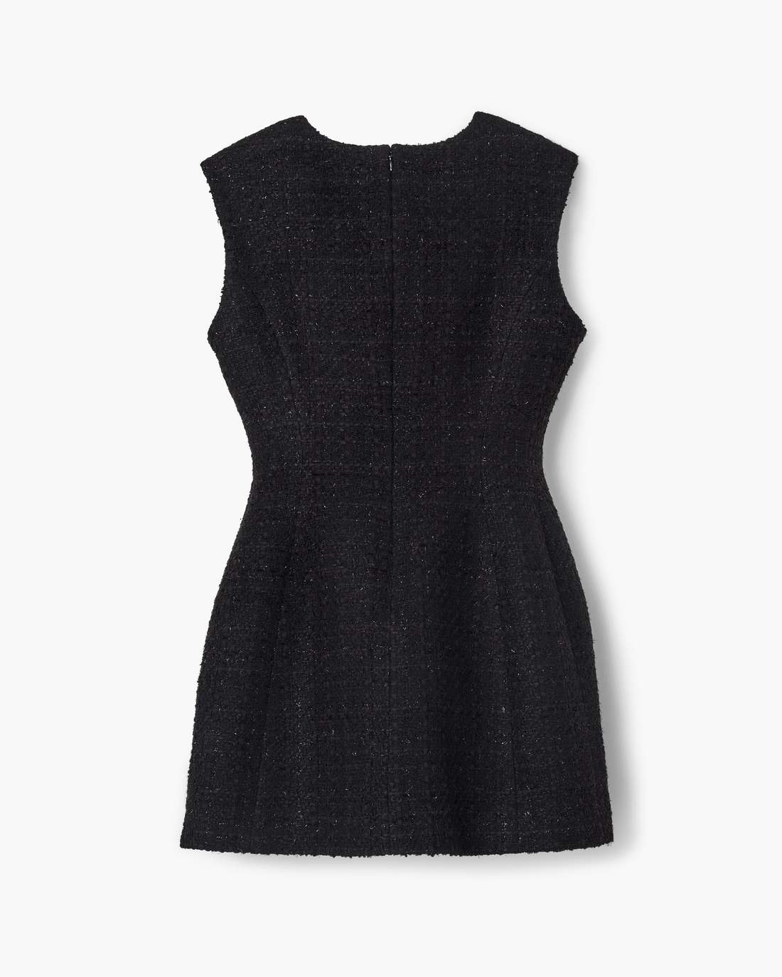 Sculptural Tweed Dress Black