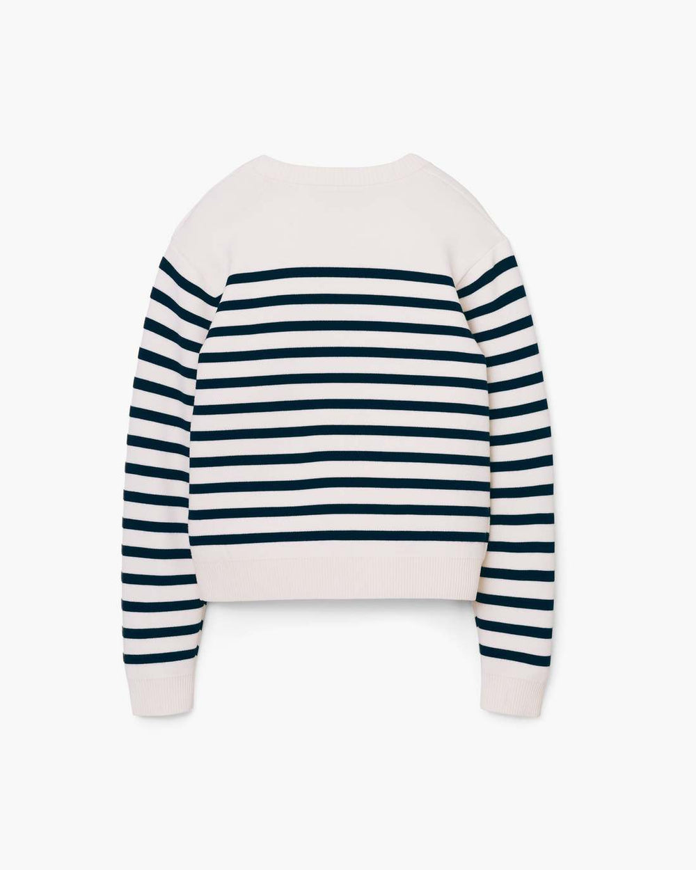 Breton Stripe Crewneck White/Navy
