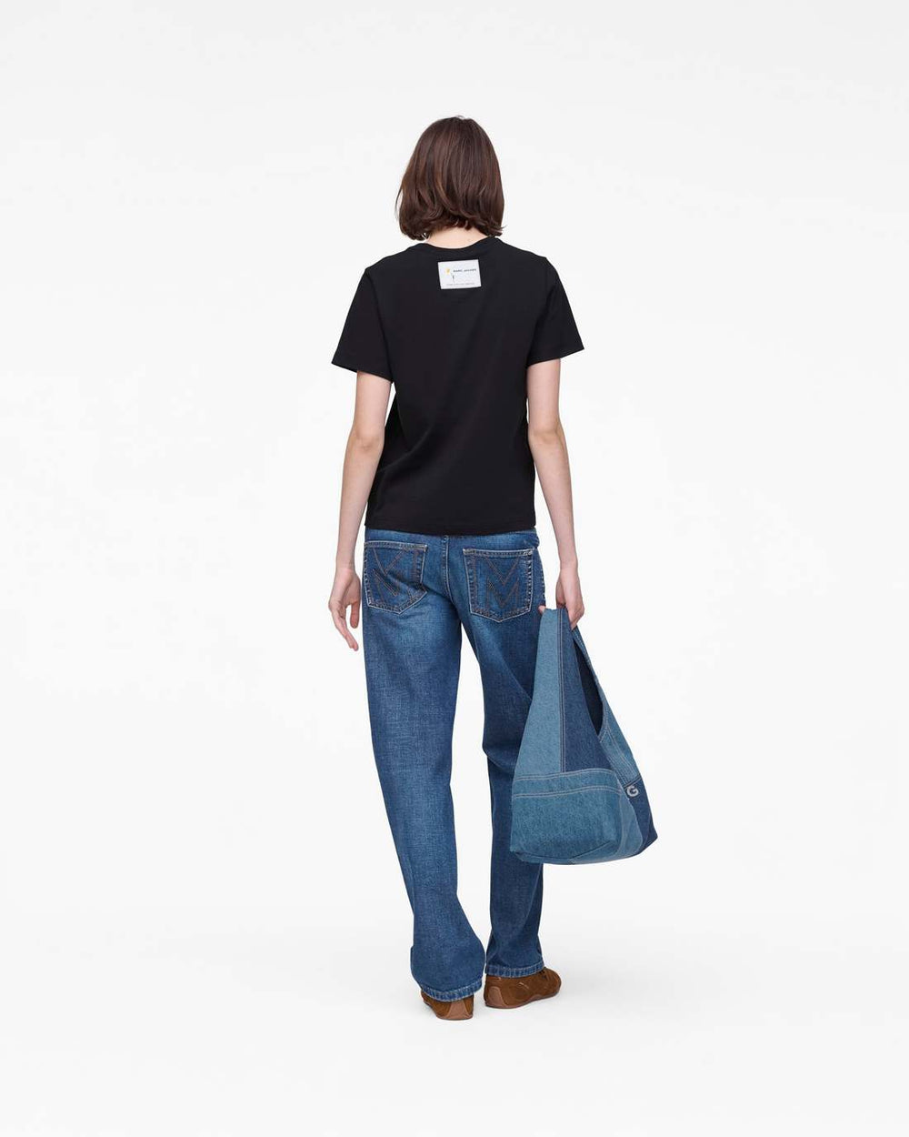 Marc Is Joy Daisy Baby Tee Black