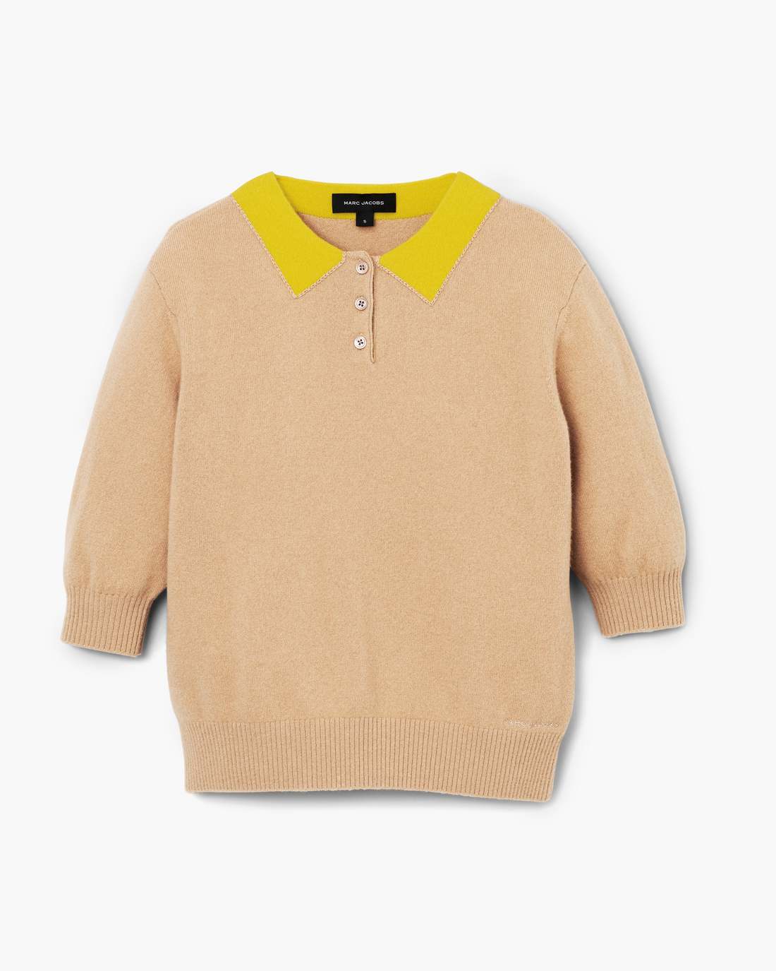 Trompe L'Oeil Knit Polo Camel