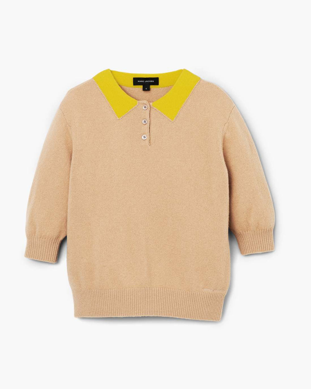 Trompe L'Oeil Knit Polo Camel