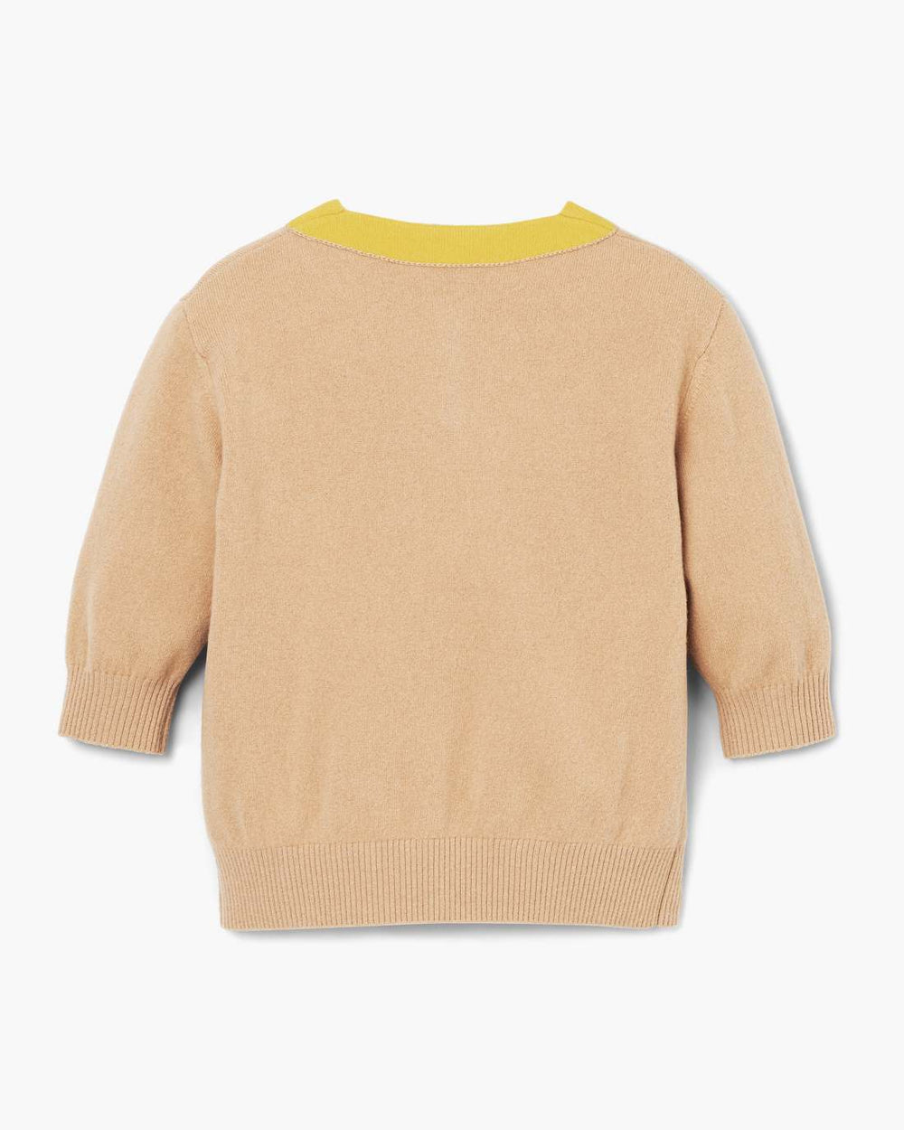 Trompe L'Oeil Knit Polo Camel