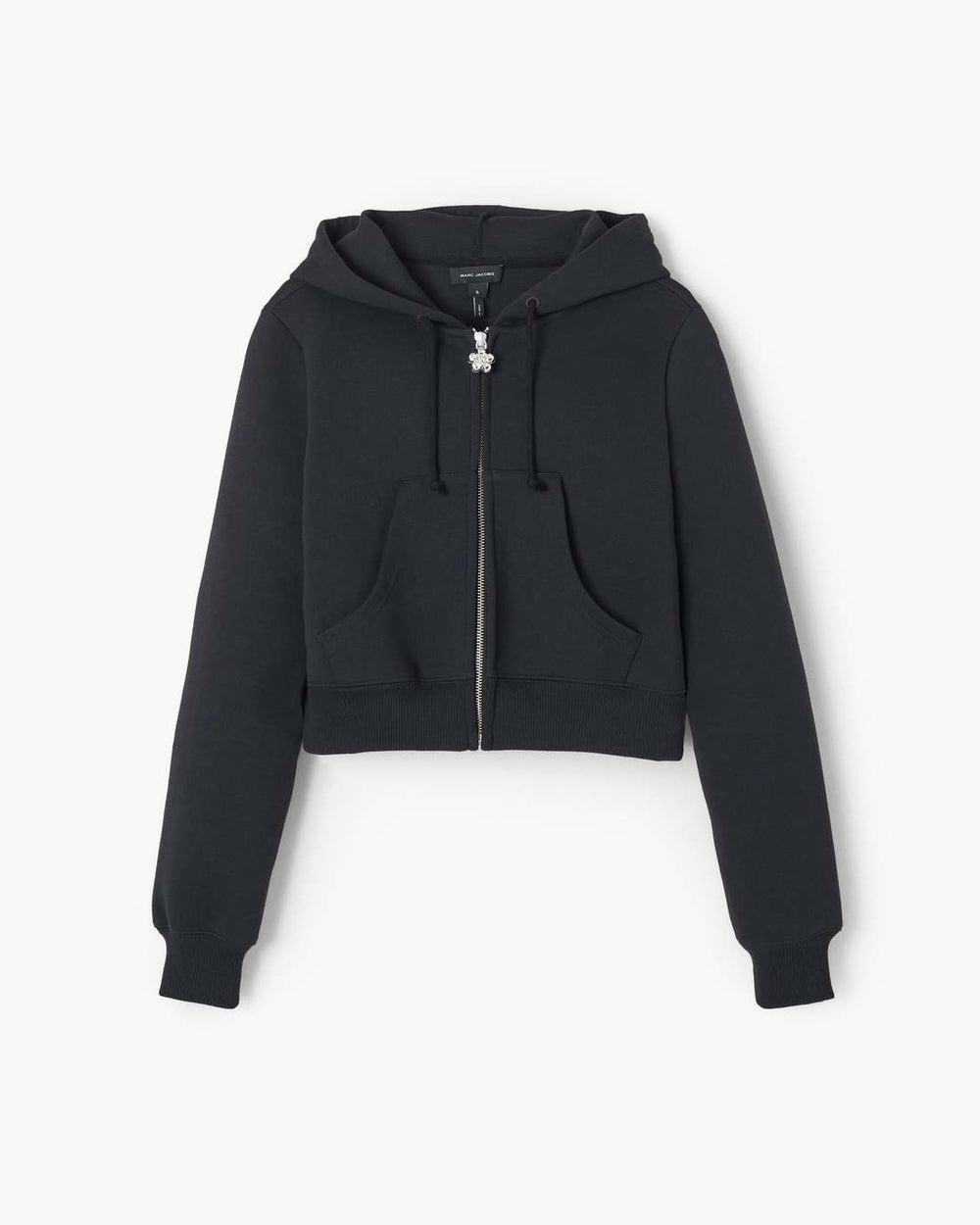 Charm Cropped Hoodie Black