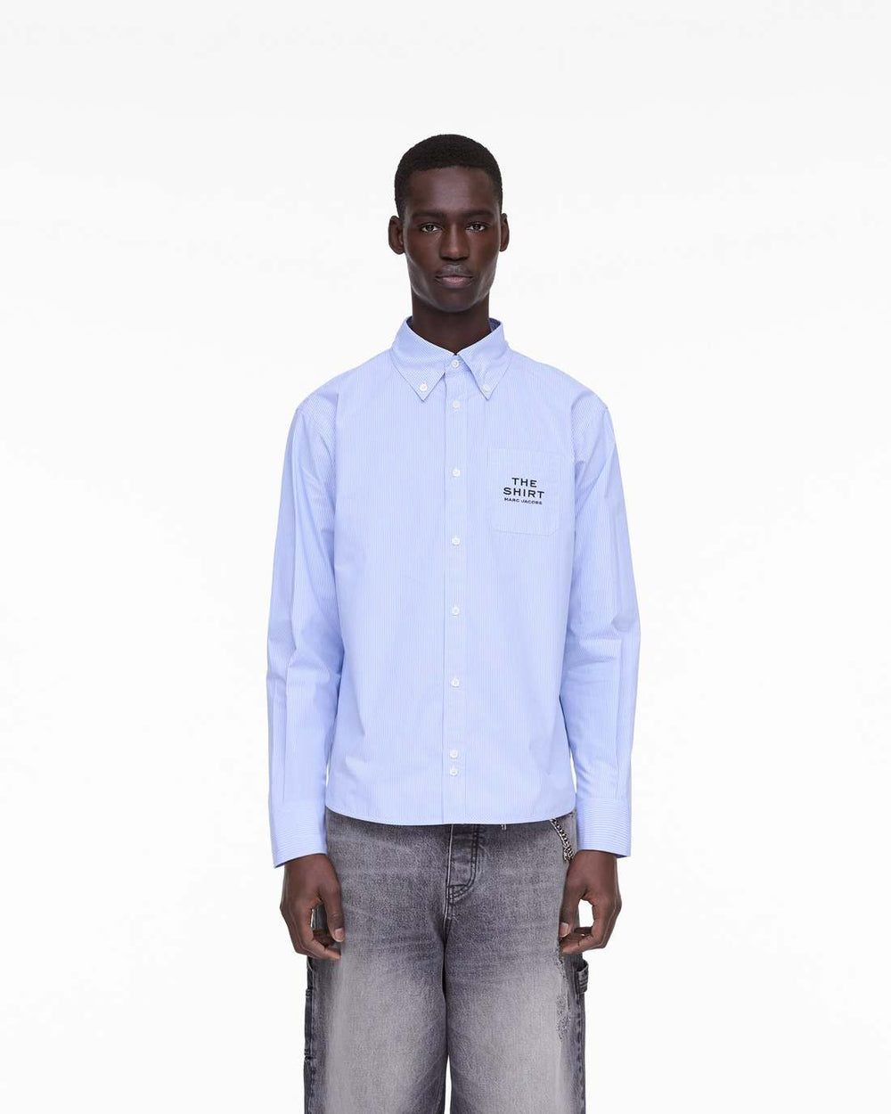 THE STRIPED SHIRT Sky Blue
