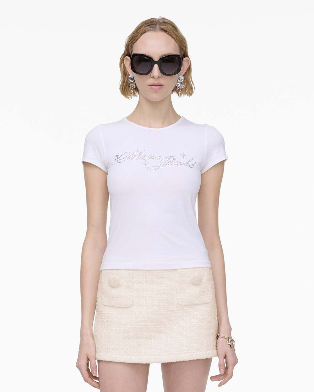 Charm Logo Shrunken Tee White