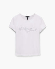 Charm Logo Shrunken Tee White