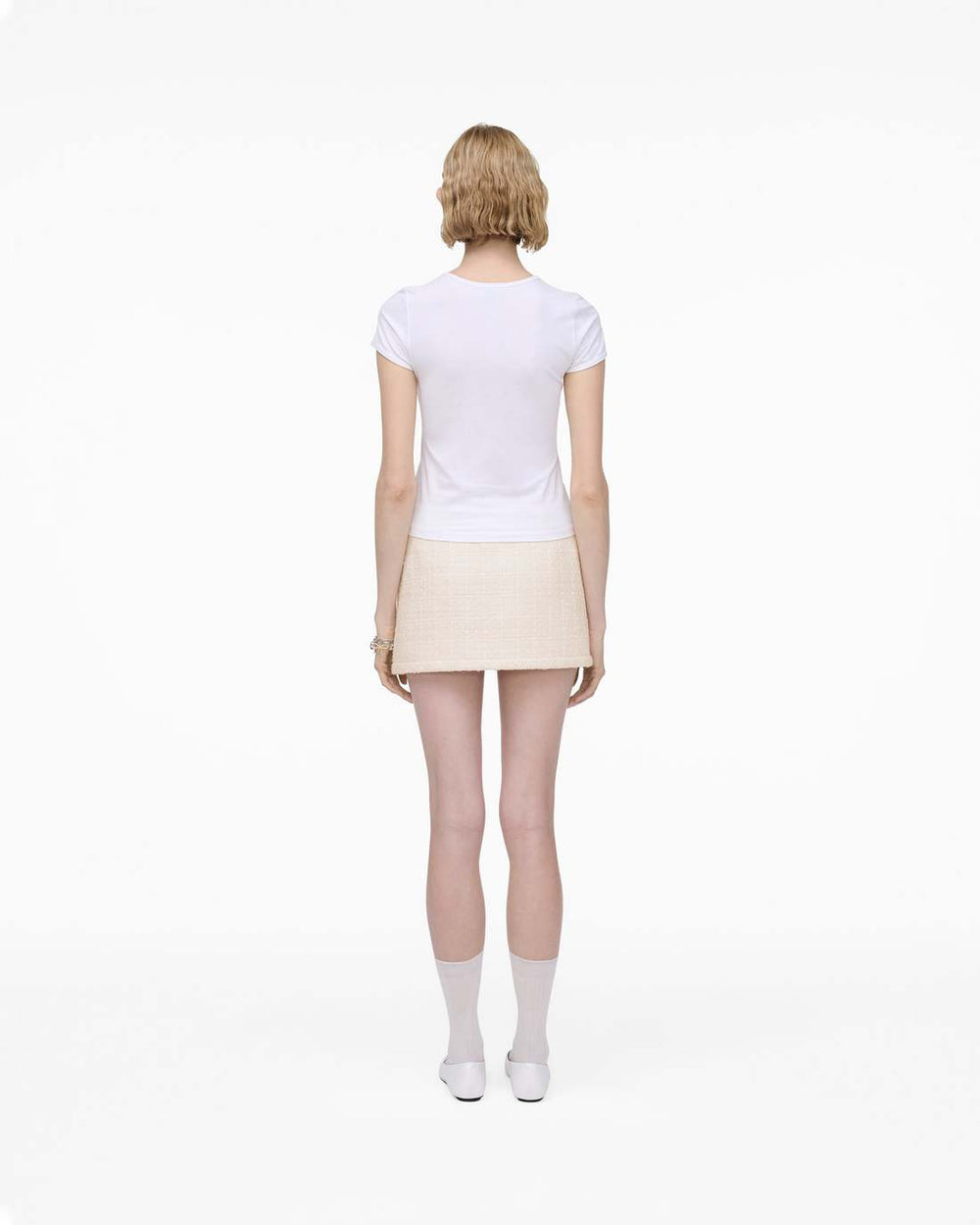 Charm Logo Shrunken Tee White