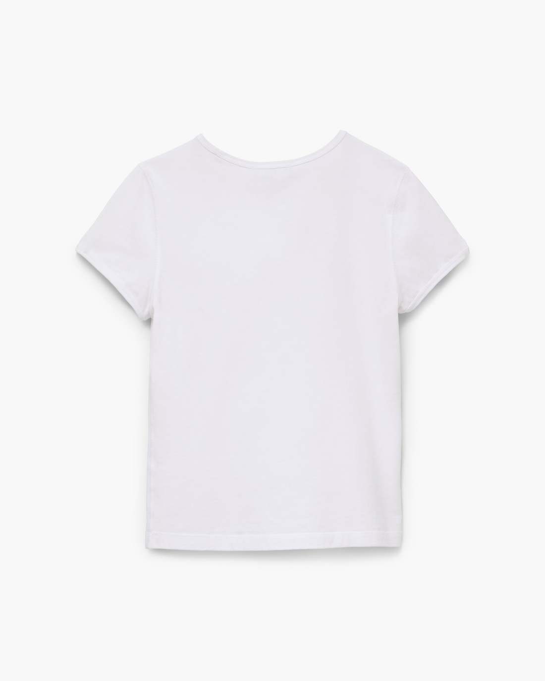 Charm Logo Shrunken Tee White