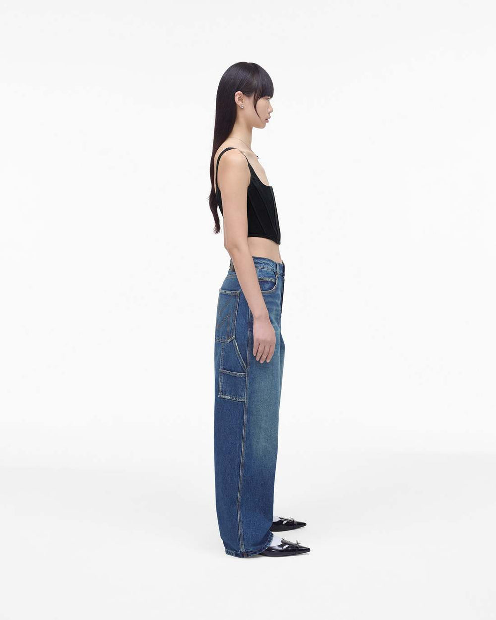 The Denim Bustier Black
