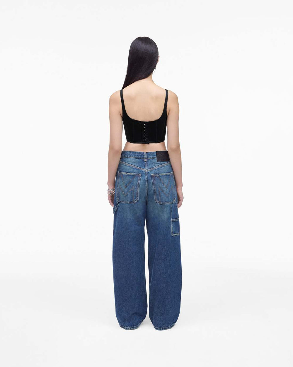 The Denim Bustier Black