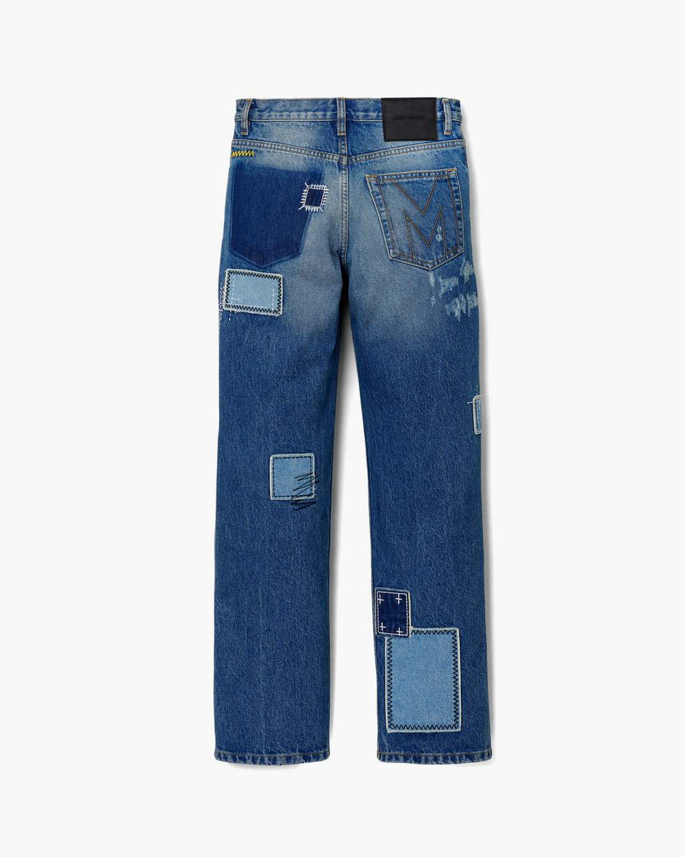 Patchwork Straight Jean Bright Indigo