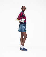 Argyle Patchwork Mini Skirt Bright Indigo