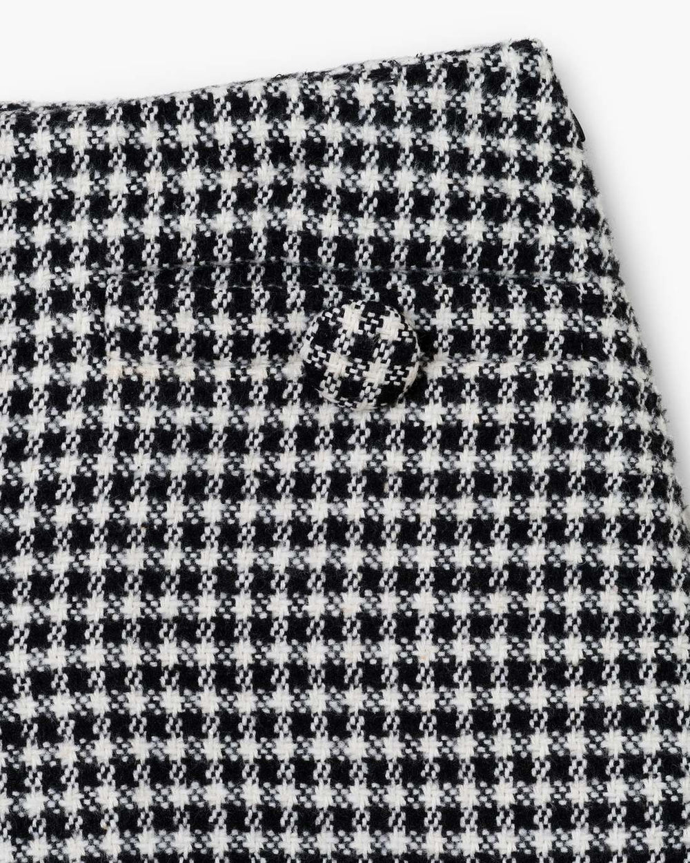 Gingham Tweed Mini Skirt Black Multi