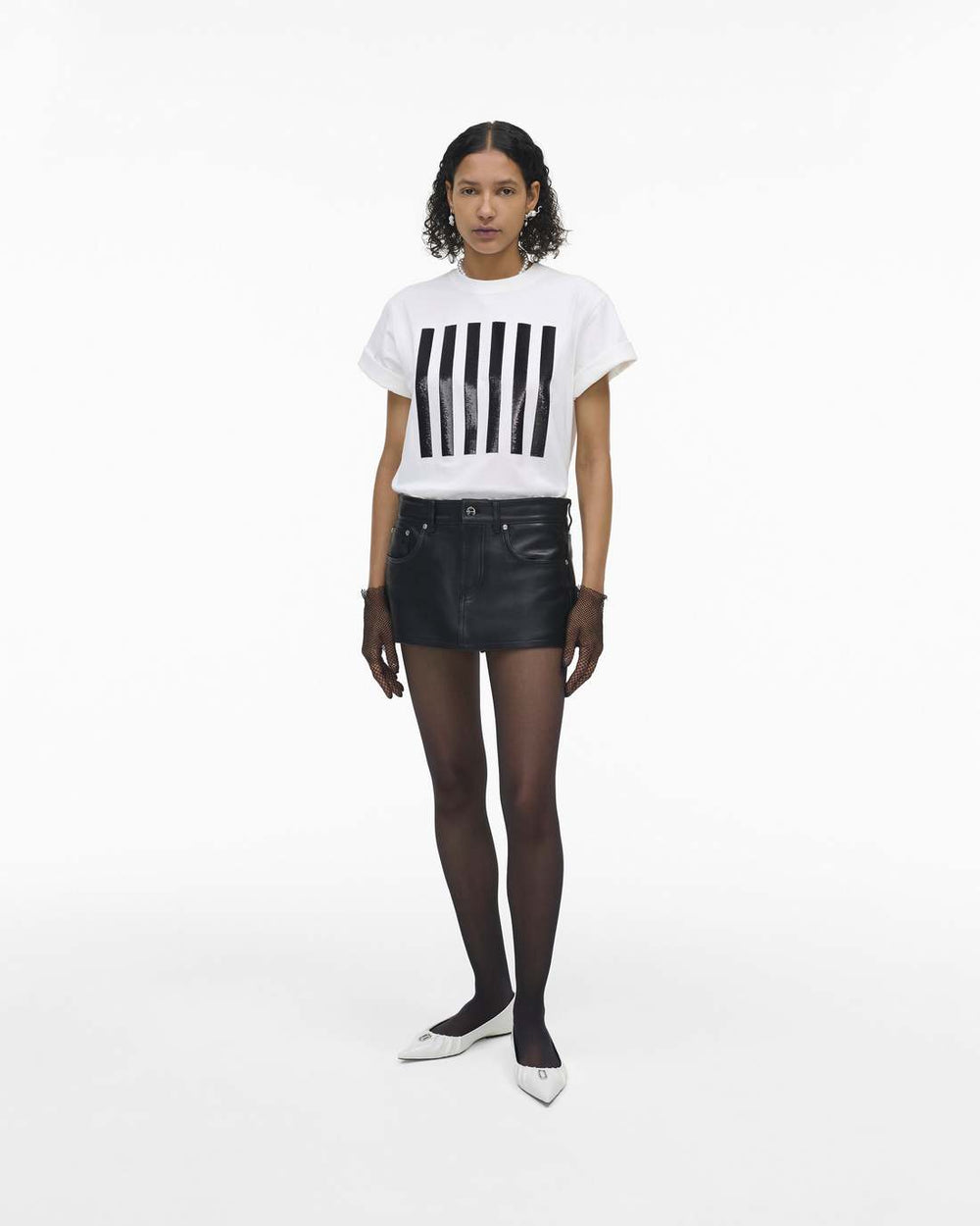 The Leather Skort Black