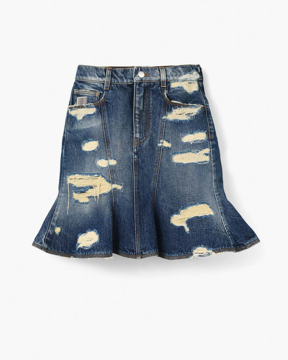 The Rip And Repair Fluted Mini Skirt Punk Indigo