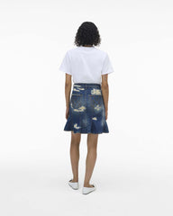 The Rip And Repair Fluted Mini Skirt Punk Indigo