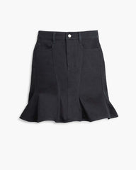 The Fluted Mini Skirt Black