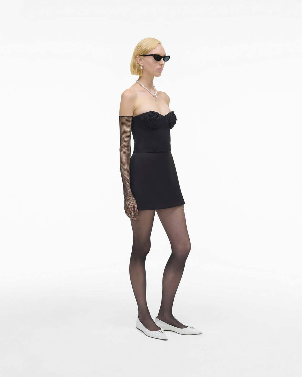 The Duchess Satin Skirt Black