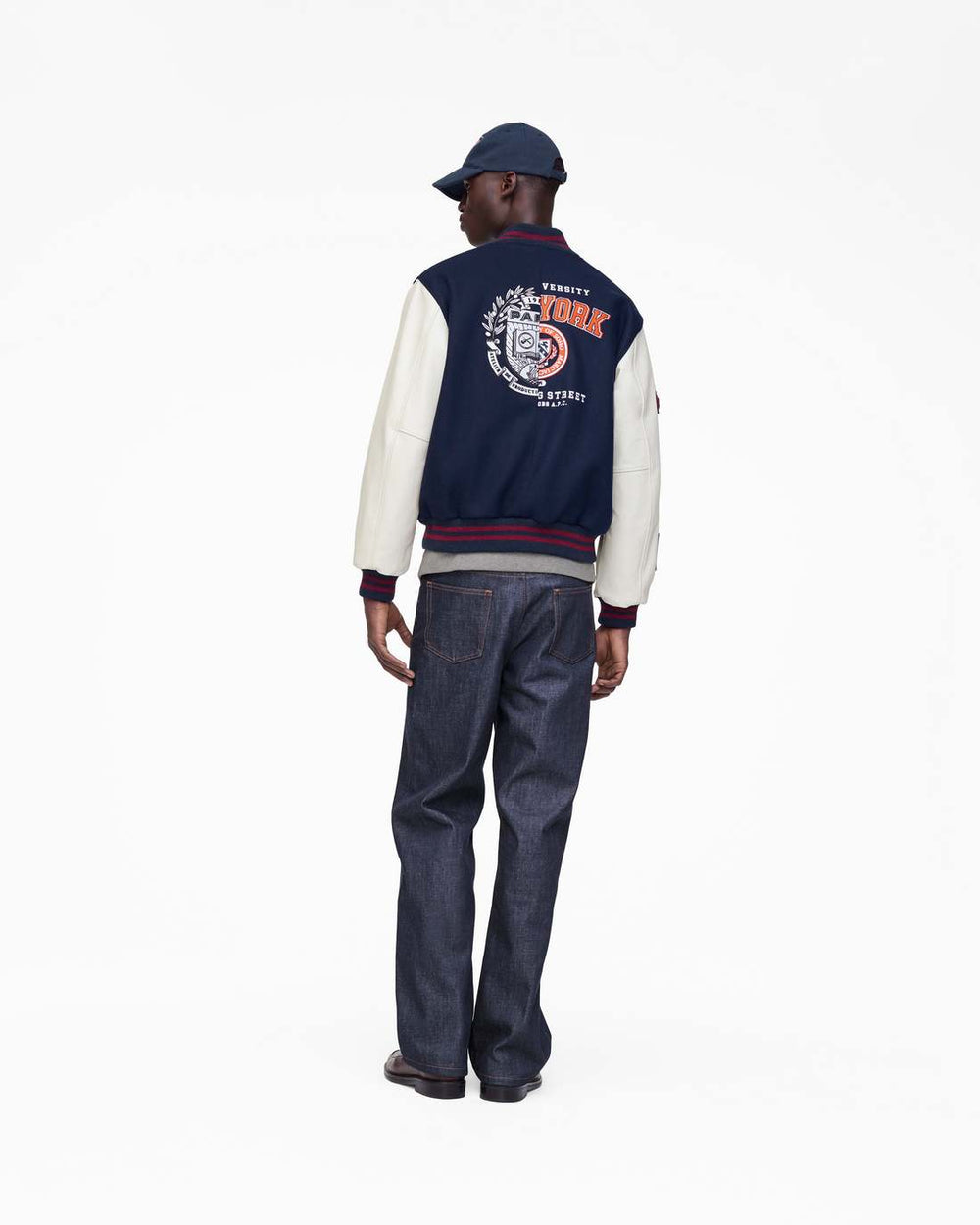 The A.P.C. X Marc Jacobs Varsity Jacket Dark Navy/White