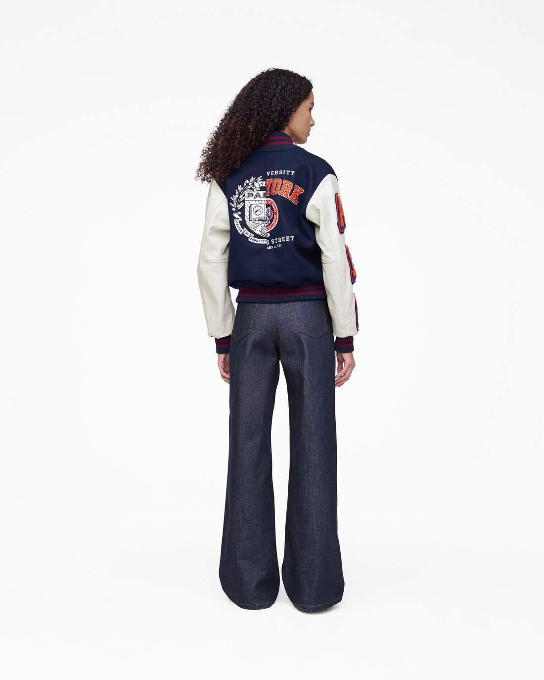 The A.P.C. X Marc Jacobs Varsity Jacket Dark Navy/White