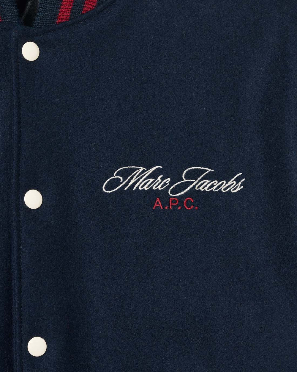 The A.P.C. X Marc Jacobs Varsity Jacket Dark Navy/White