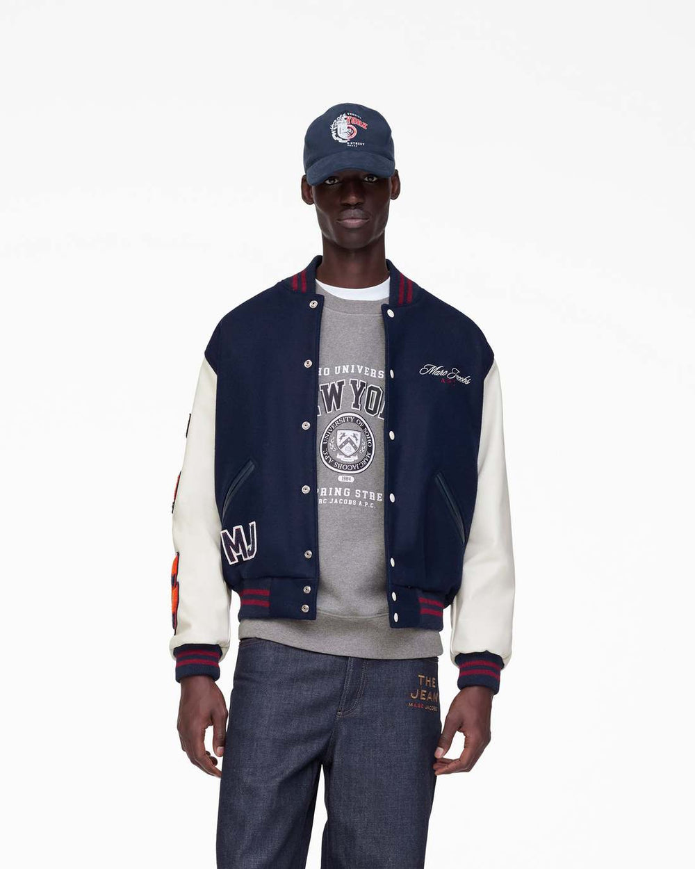 The A.P.C. X Marc Jacobs Varsity Jacket Dark Navy/White
