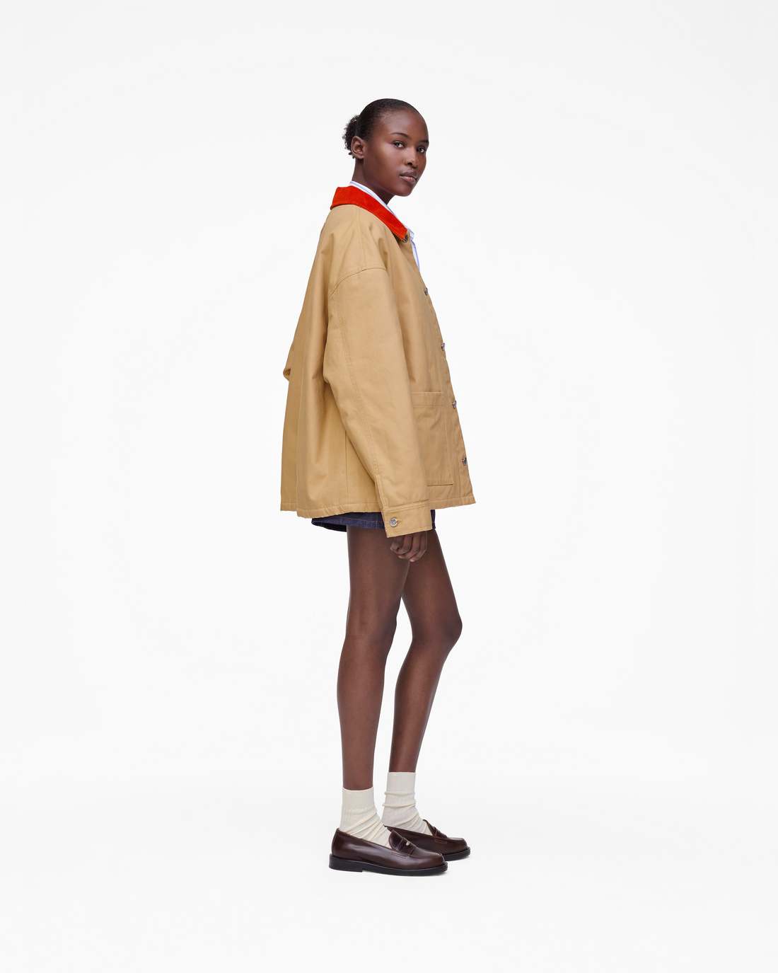 The A.P.C. X Marc Jacobs Stoned Canvas Unisex Jacket Camel