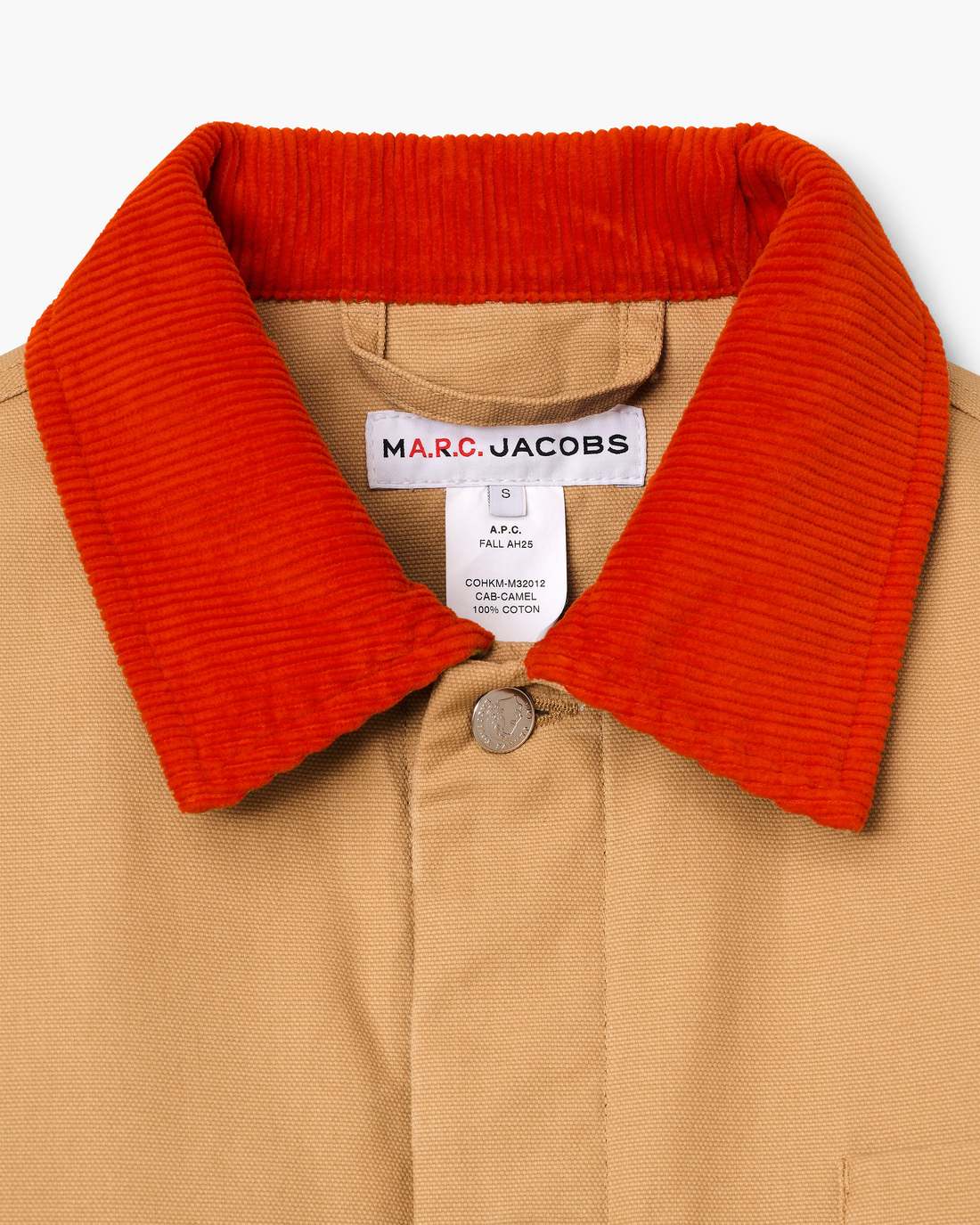 The A.P.C. X Marc Jacobs Stoned Canvas Unisex Jacket Camel