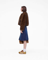 Teddy Cropped Jacket Ebony