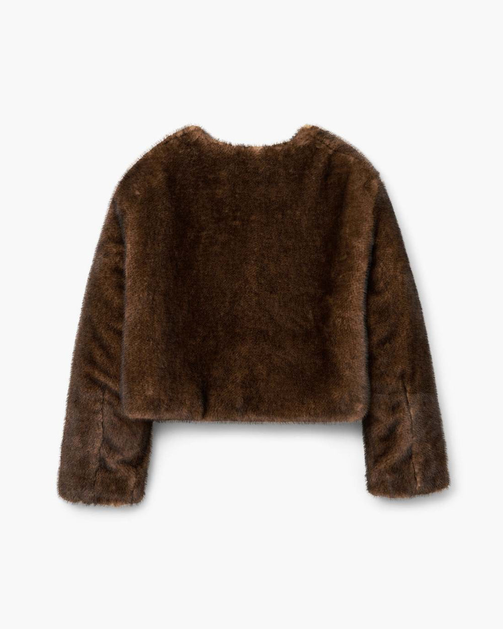 Teddy Cropped Jacket Ebony