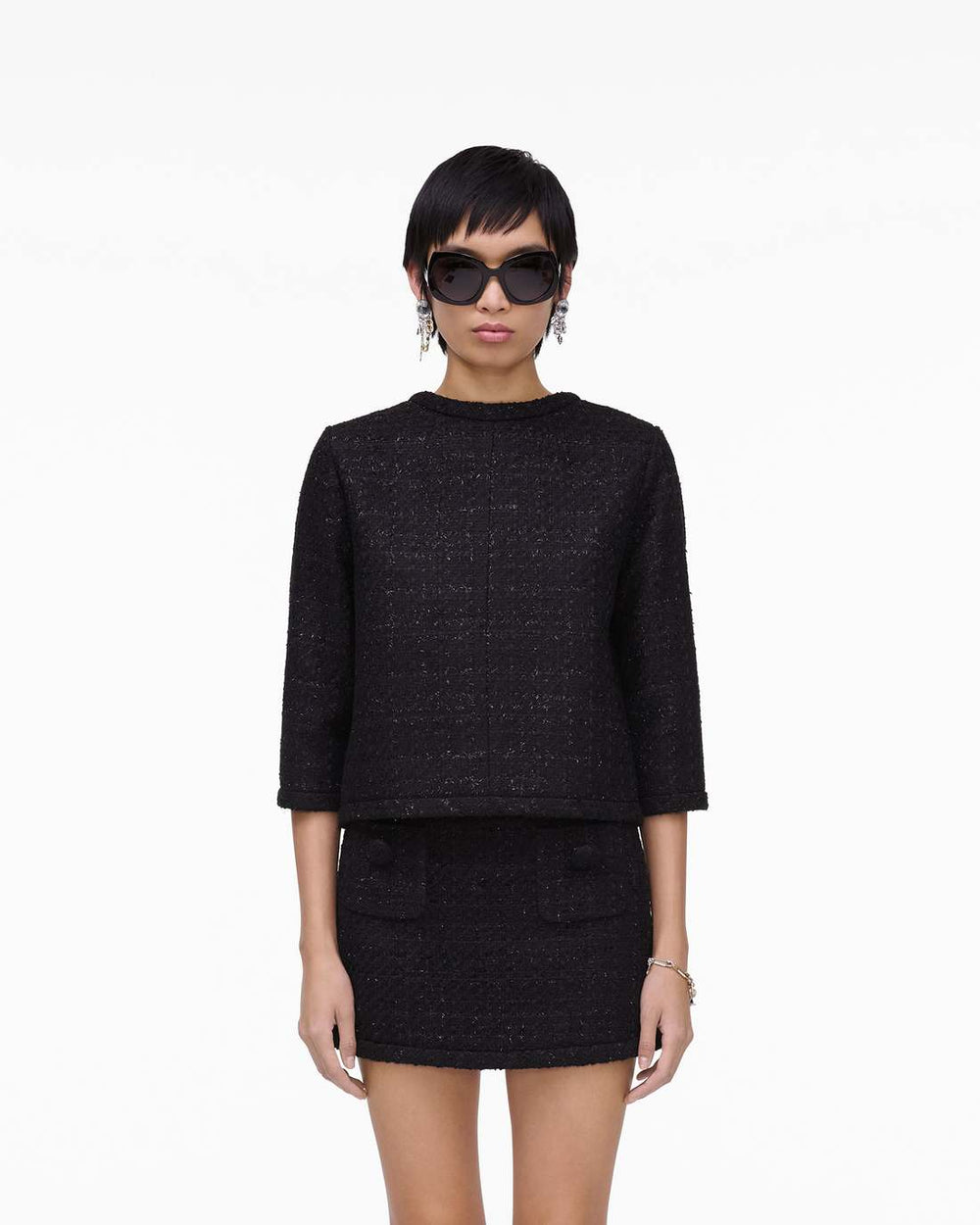 Tweed Backwards Lady Jacket Black