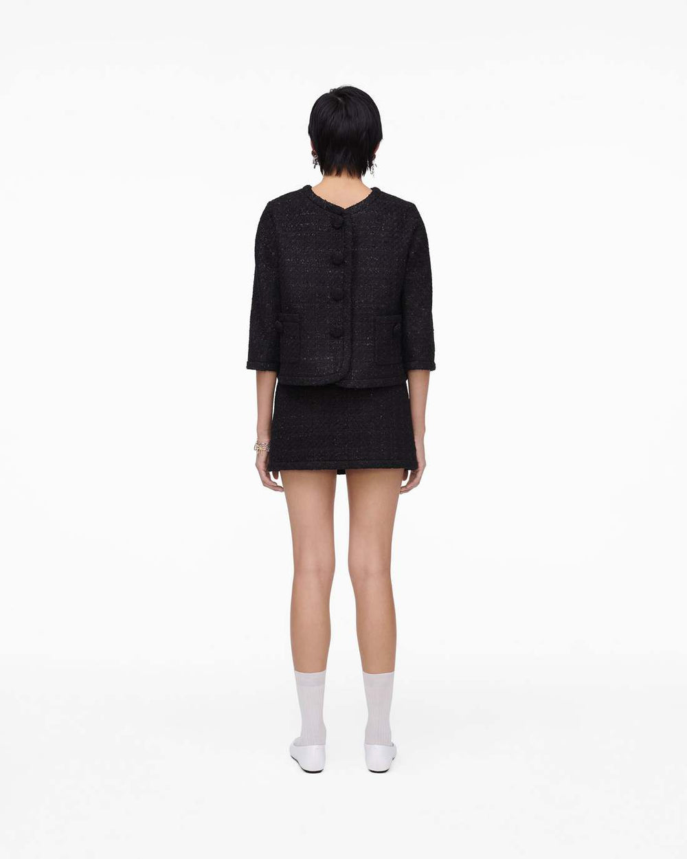 Tweed Backwards Lady Jacket Black