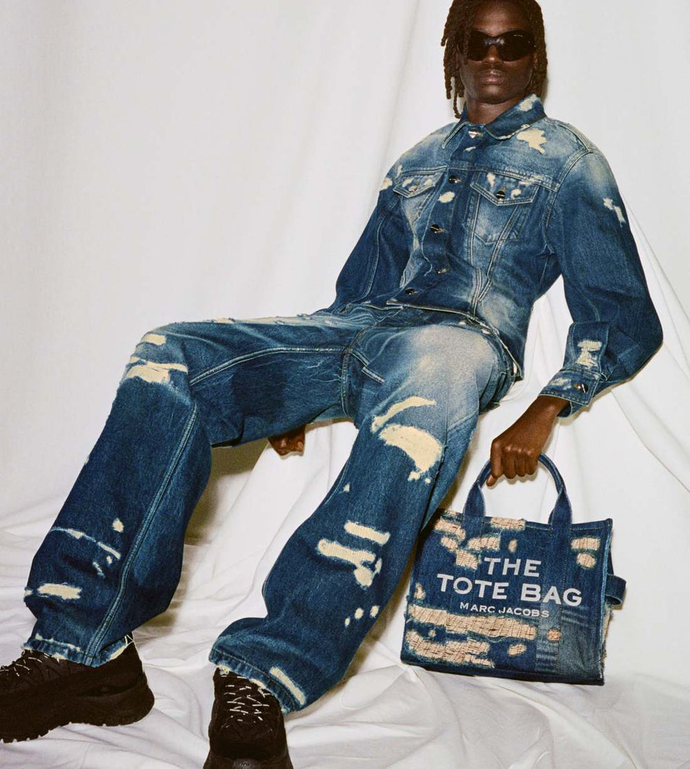 The Rip And Repair Fluted Denim Jacket Punk Indigo