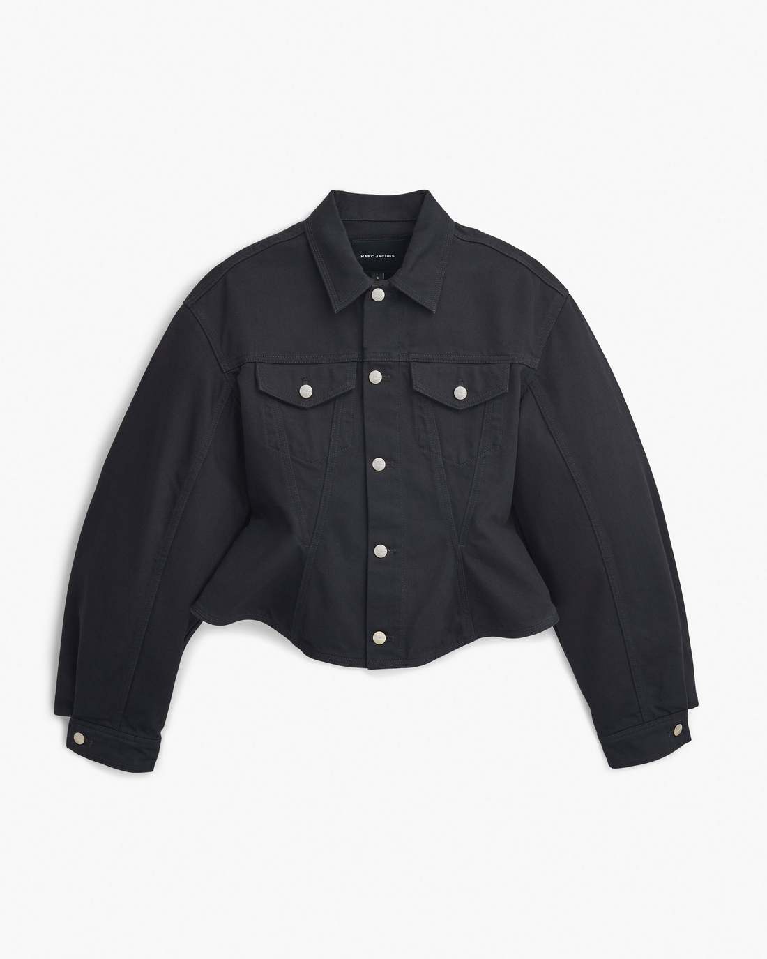 The Fluted Denim Jacket Black