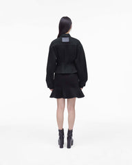 The Fluted Denim Jacket Black