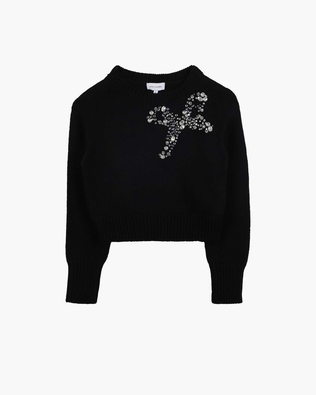 The Gem Bow Sweater Black