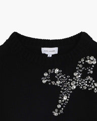 The Gem Bow Sweater Black