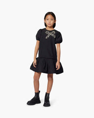 The Gem Bow Dress Black