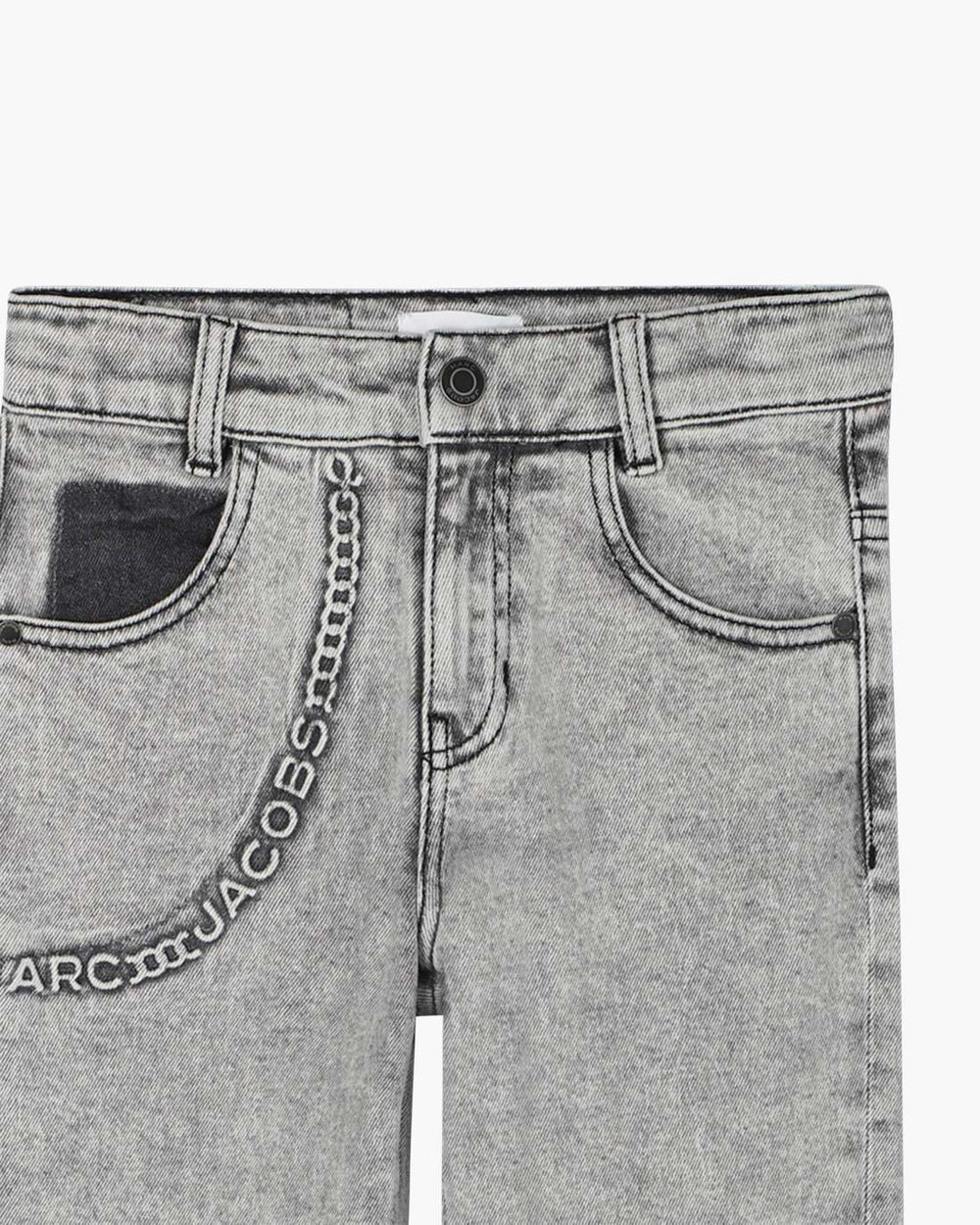 The Trompe Loeil Chain Jeans Black