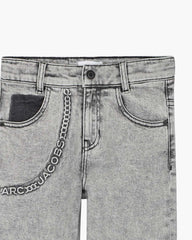 The Trompe Loeil Chain Jeans Black