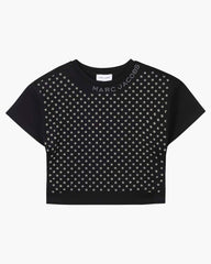 The Crystal Daisy Cropped Shirt Black
