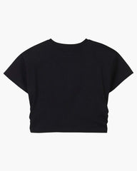 The Crystal Daisy Cropped Shirt Black